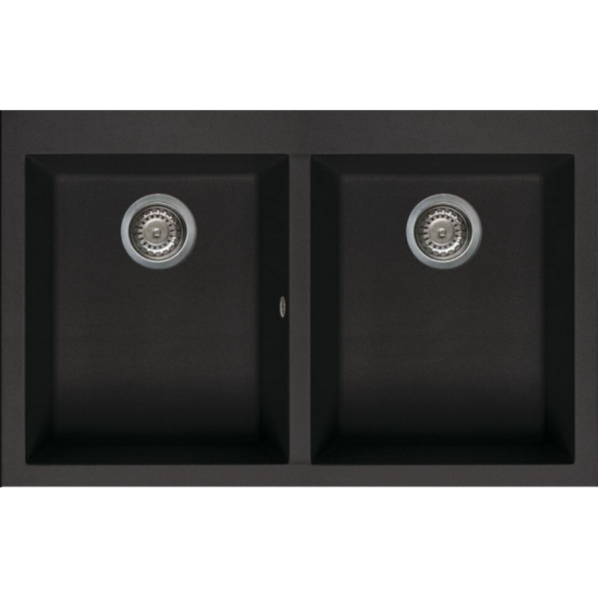 Elleci QUADRA350T 黑色花崗岩廚房台上石盆